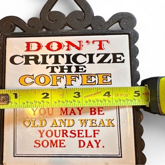 Vintage Style Coffee Humor Wall Decor/Trivet - Picture 5 of 5
